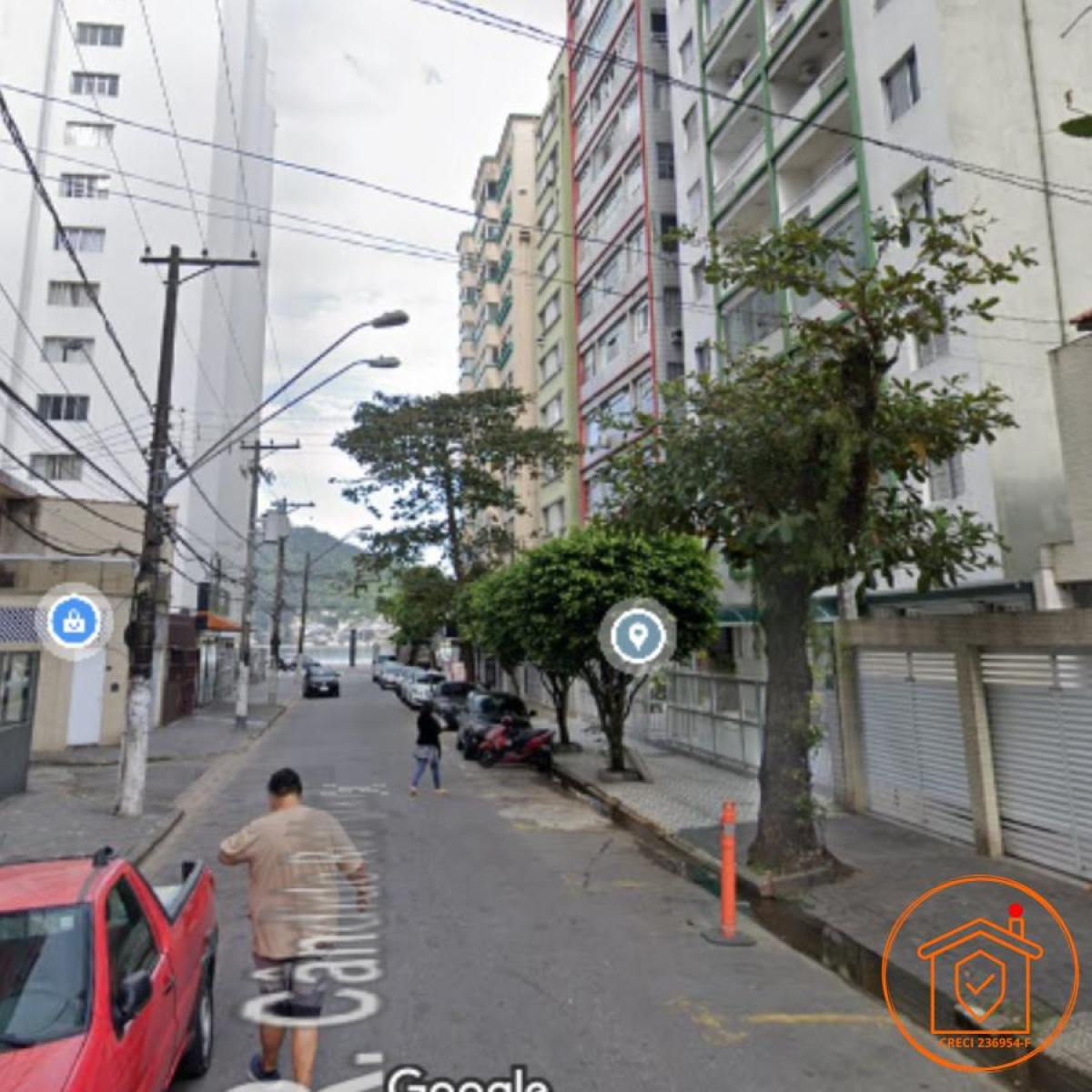 Apartamento, à Venda com 1 Dormitório, 50 Metros Da Praia, Quadrados, Área de Serviços, Rua Candido Rodrigues, São Vicen