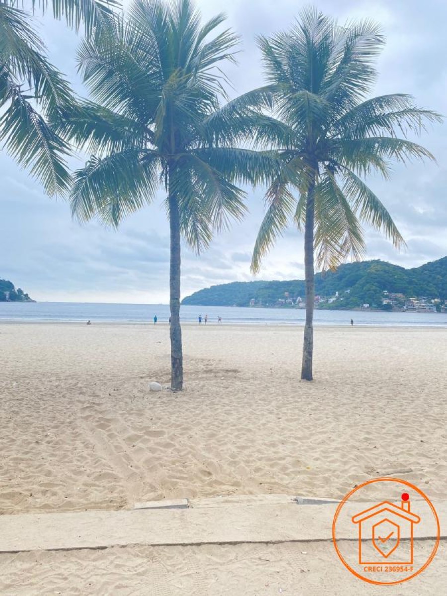 Apto de FRENTE para o MAR R$ 180.000 mil 34,59M, Bom para Airbnb, Praia do Gonzaguinha, São Vicente, SP