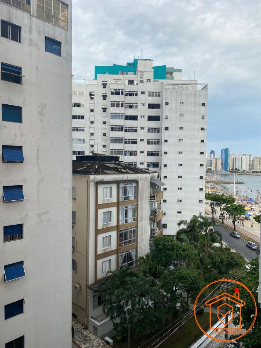 Apartamento com Vista Para o Mar, Sala, Quarto, Cozinha, Area de Serviços, Praia do Gonzaguinha, Centro, São Vicente SP 