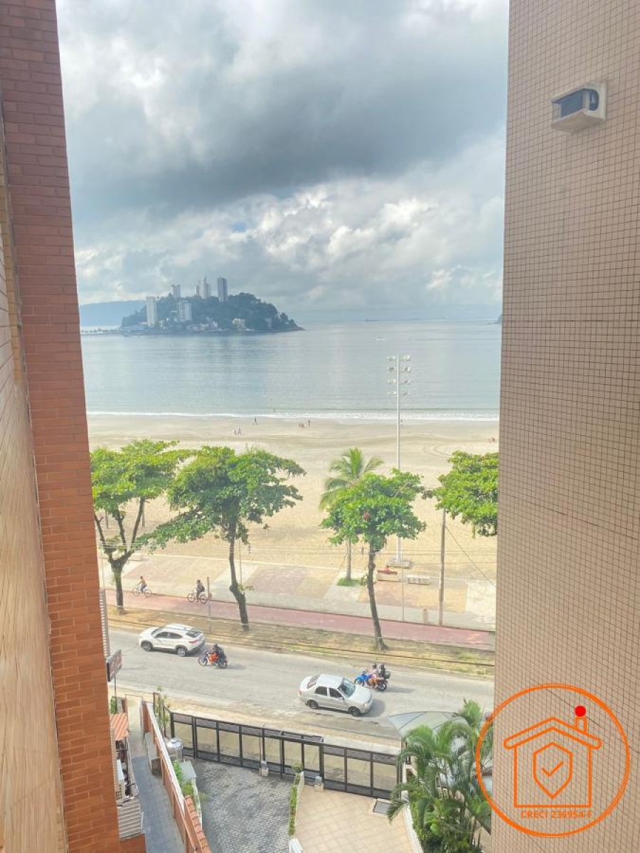 Apto de Frente Para o Mar, R$ 159.000Mil, Quarto Sala, Cozinha, Área de Serviços, São Vicente / SP.