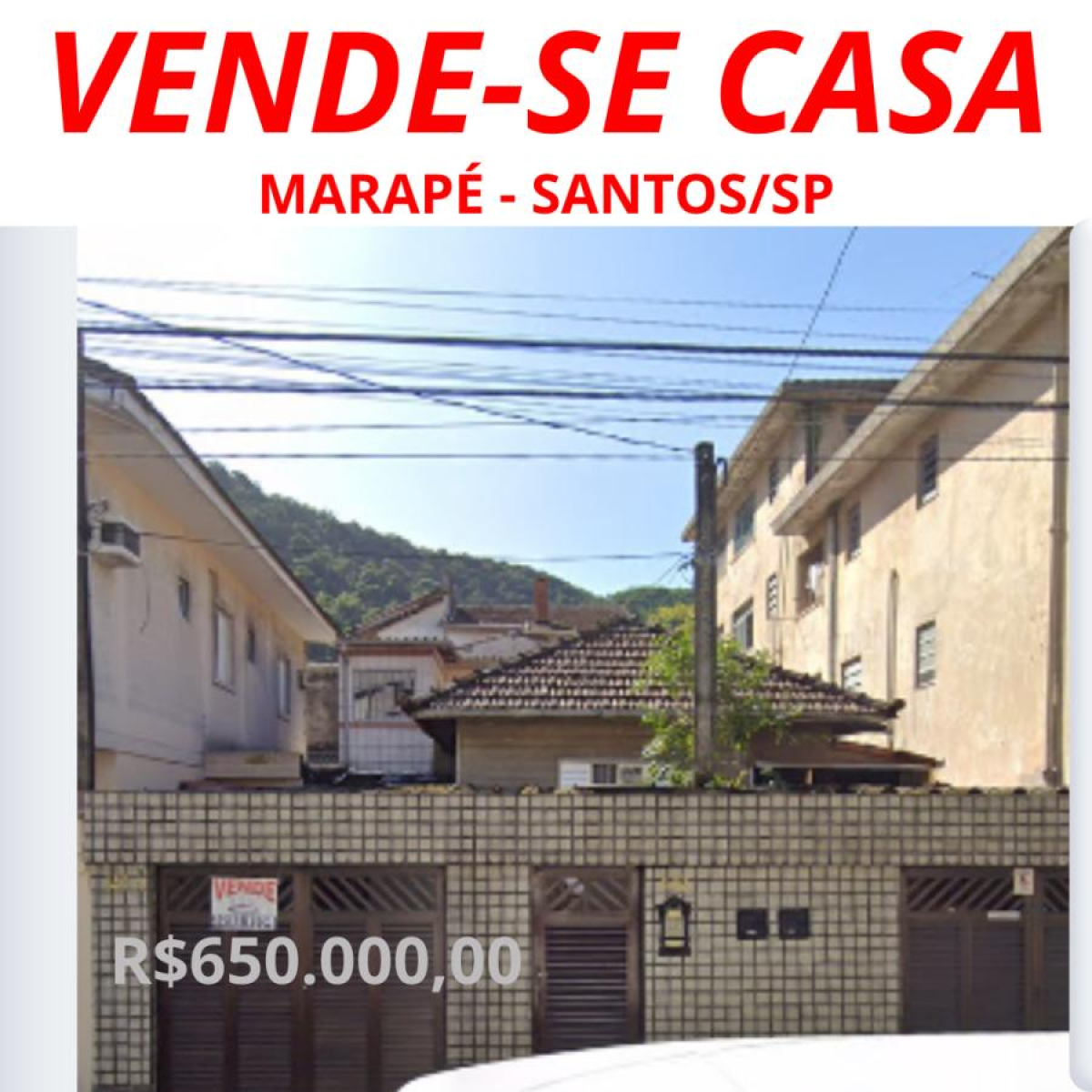 Casa, com Édicula, Para Venda R$ 630.000, Terreno 8,50X19, Aceita Permuta, Aceita Proposta, Marapé, Santos, SP.