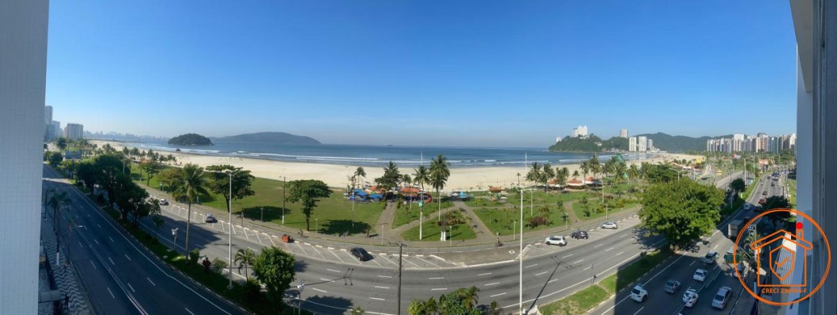 Apto com 3 Dormts, de Frente Para o Mar, Com Vista Panorâmica, Para Praia de Itararé, São Vicente / SP.